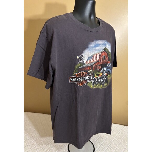Vintage Harley Davidson USA Made Myrtle Beach SC 2 Sided Brown Tee Men’s XL - Picture 5 of 13